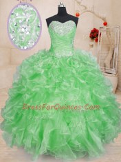 Charming Floor Length Ball Gowns Sleeveless Ball Gown Prom Dress Lace Up