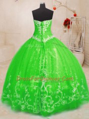 Classical Floor Length Lace Up 15th Birthday Dress for Military Ball and Sweet 16 and Quinceanera with Beading and Appliques