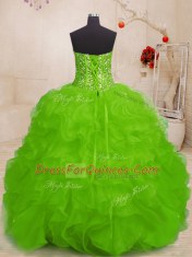 New Arrival Quinceanera Dresses Military Ball and Sweet 16 and Quinceanera and For with Beading and Ruffles Sweetheart Sleeveless Lace Up