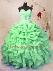 Suitable Pick Ups Floor Length Vestidos de Quinceanera Sweetheart Sleeveless Lace Up