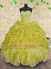 Sleeveless Lace Up Floor Length Beading and Appliques and Ruffles and Ruching Quinceanera Dresses