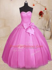 Ball Gowns Quinceanera Gown Lilac Sweetheart Tulle Sleeveless Floor Length Lace Up
