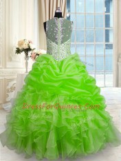Floor Length Ball Gowns Sleeveless Quinceanera Gowns Zipper