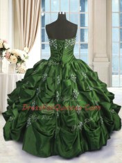 Latest Sleeveless Beading and Appliques and Embroidery and Pick Ups Lace Up Quinceanera Dresses