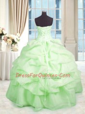 Sweetheart Neckline Beading and Ruffles 15 Quinceanera Dress Sleeveless Lace Up