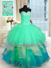 Floor Length Ball Gowns Sleeveless Multi-color Vestidos de Quinceanera Lace Up