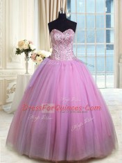 Superior Sweetheart Sleeveless Organza Ball Gown Prom Dress Beading and Ruching Lace Up
