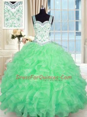 Low Price Sweetheart Sleeveless Lace Up 15 Quinceanera Dress Organza