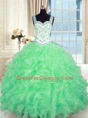 Low Price Sweetheart Sleeveless Lace Up 15 Quinceanera Dress Organza
