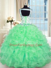 Low Price Sweetheart Sleeveless Lace Up 15 Quinceanera Dress Organza