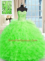 Floor Length Ball Gowns Sleeveless 15 Quinceanera Dress Lace Up
