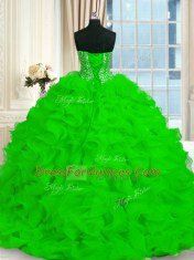 Nice With Train Quinceanera Gowns Sweetheart Sleeveless Brush Train Lace Up