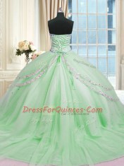 On Sale Sweetheart Neckline Beading and Appliques Quinceanera Dresses Sleeveless Lace Up