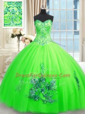 Decent Lace Up 15th Birthday Dress Appliques Sleeveless Floor Length Decent Lace Up 15th Birthday Dress Appliques Sleeveless Floor Length