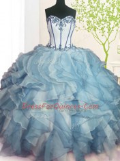 Floor Length Multi-color Ball Gown Prom Dress Sweetheart Sleeveless Lace Up