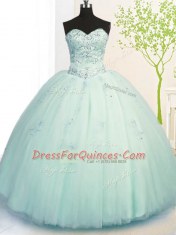 Sleeveless Beading and Appliques Lace Up Sweet 16 Quinceanera Dress