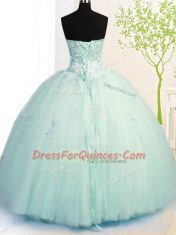 Sleeveless Beading and Appliques Lace Up Sweet 16 Quinceanera Dress