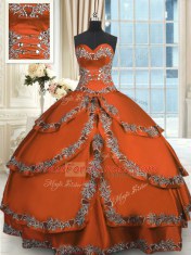Sleeveless Beading and Embroidery and Ruffled Layers Lace Up Quinceanera Dresses