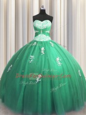 Fantastic Floor Length Turquoise Quince Ball Gowns Sweetheart Sleeveless Lace Up