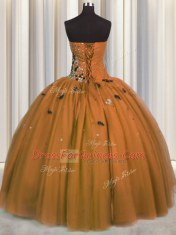 Captivating Tulle Sleeveless Floor Length Quinceanera Dresses and Beading and Appliques