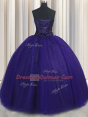 Graceful Royal Blue 15 Quinceanera Dress Military Ball and Sweet 16 and Quinceanera and For with Beading and Appliques Sweetheart Sleeveless Lace Up