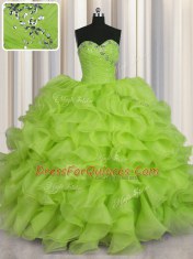 Super Sleeveless Beading Floor Length Quinceanera Dress