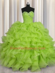 Super Sleeveless Beading Floor Length Quinceanera Dress