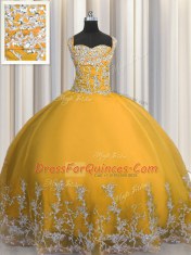 Decent Sleeveless Lace Up Floor Length Beading and Appliques 15 Quinceanera Dress