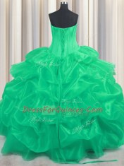 Sleeveless Lace Up Floor Length Beading and Ruffled Layers and Pick Ups Quinceanera Dresses