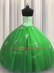Ball Gowns Quinceanera Gowns Sweetheart Tulle Sleeveless Floor Length Lace Up