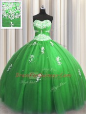 Ball Gowns Quinceanera Gowns Sweetheart Tulle Sleeveless Floor Length Lace Up
