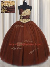 Custom Fit Burgundy Ball Gowns Beading and Appliques Vestidos de Quinceanera Lace Up Tulle Sleeveless Floor Length