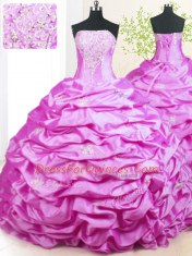 Decent Pick Ups Lilac Sleeveless Taffeta Sweep Train Lace Up Sweet 16 Dress for Military Ball and Sweet 16 and Quinceanera Decent Pick Ups Lilac Sleeveless Taffeta Sweep Train Lace Up Sweet 16 Dress for Military Ball and Sweet 16 and Quinceanera