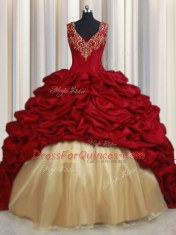 Enchanting Sleeveless Sweep Train Beading and Appliques and Pick Ups Lace Up Quinceanera Dresses