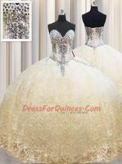 Best Selling Organza Sleeveless Floor Length 15 Quinceanera Dress and Beading and Appliques
