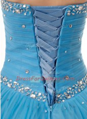 Tulle Sleeveless Floor Length Quinceanera Gowns and Beading and Ruching