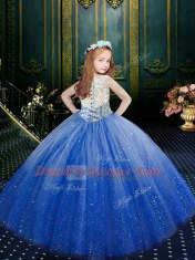 Scoop Sleeveless Appliques Clasp Handle Flower Girl Dresses