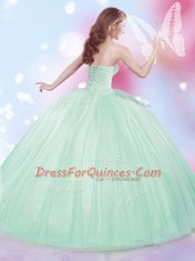 Sleeveless Beading Lace Up Ball Gown Prom Dress