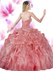 Simple Ball Gowns Ball Gown Prom Dress Apple Green Sweetheart Organza Sleeveless Floor Length Lace Up