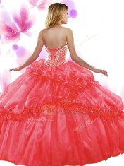 Fantastic Sweetheart Sleeveless Organza Quinceanera Gown Pick Ups Lace Up