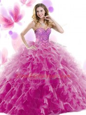 Teal Sleeveless Organza Lace Up Sweet 16 Quinceanera Dress for Military Ball and Sweet 16 and Quinceanera