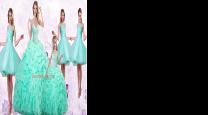 Inexpensive Organza Sweetheart Sleeveless Lace Up Beading and Ruffles and Pick Ups Sweet 16 Quinceanera Dress in Apple Green