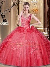 Best Selling Sleeveless Appliques and Sequins and Pick Ups Backless Sweet 16 Dresses