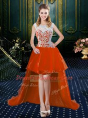 Enchanting Four Piece Tulle Sleeveless Floor Length Quinceanera Dress and Beading and Lace