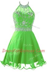 Prom Dress Prom and Party and For with Beading and Belt Scoop Sleeveless Zipper