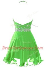 Prom Dress Prom and Party and For with Beading and Belt Scoop Sleeveless Zipper