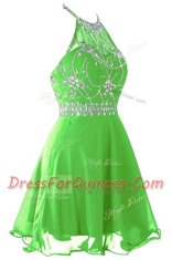 Prom Dress Prom and Party and For with Beading and Belt Scoop Sleeveless Zipper