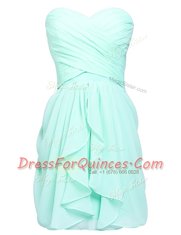 High Class Knee Length Column/Sheath Sleeveless Apple Green Prom Gown Lace Up