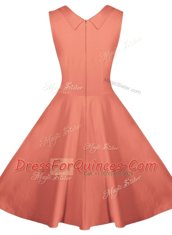 Sleeveless Zipper Knee Length Ruching Homecoming Dress