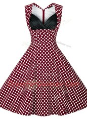 A-line Prom Dress Multi-color Sweetheart Satin Sleeveless Knee Length Backless